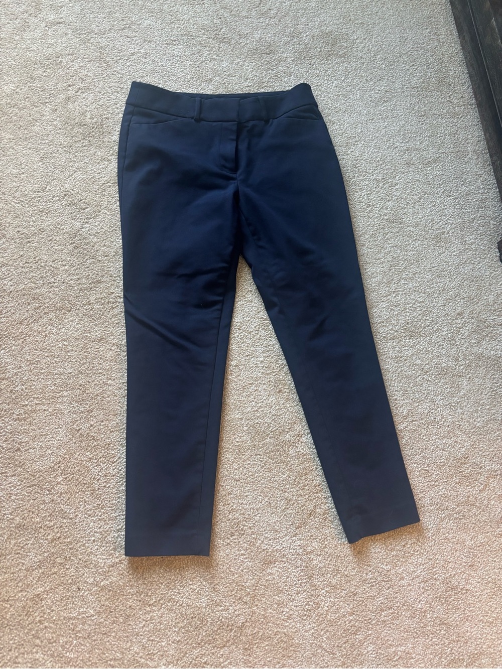 LOFT Navy Cropped Slim Dress Pants